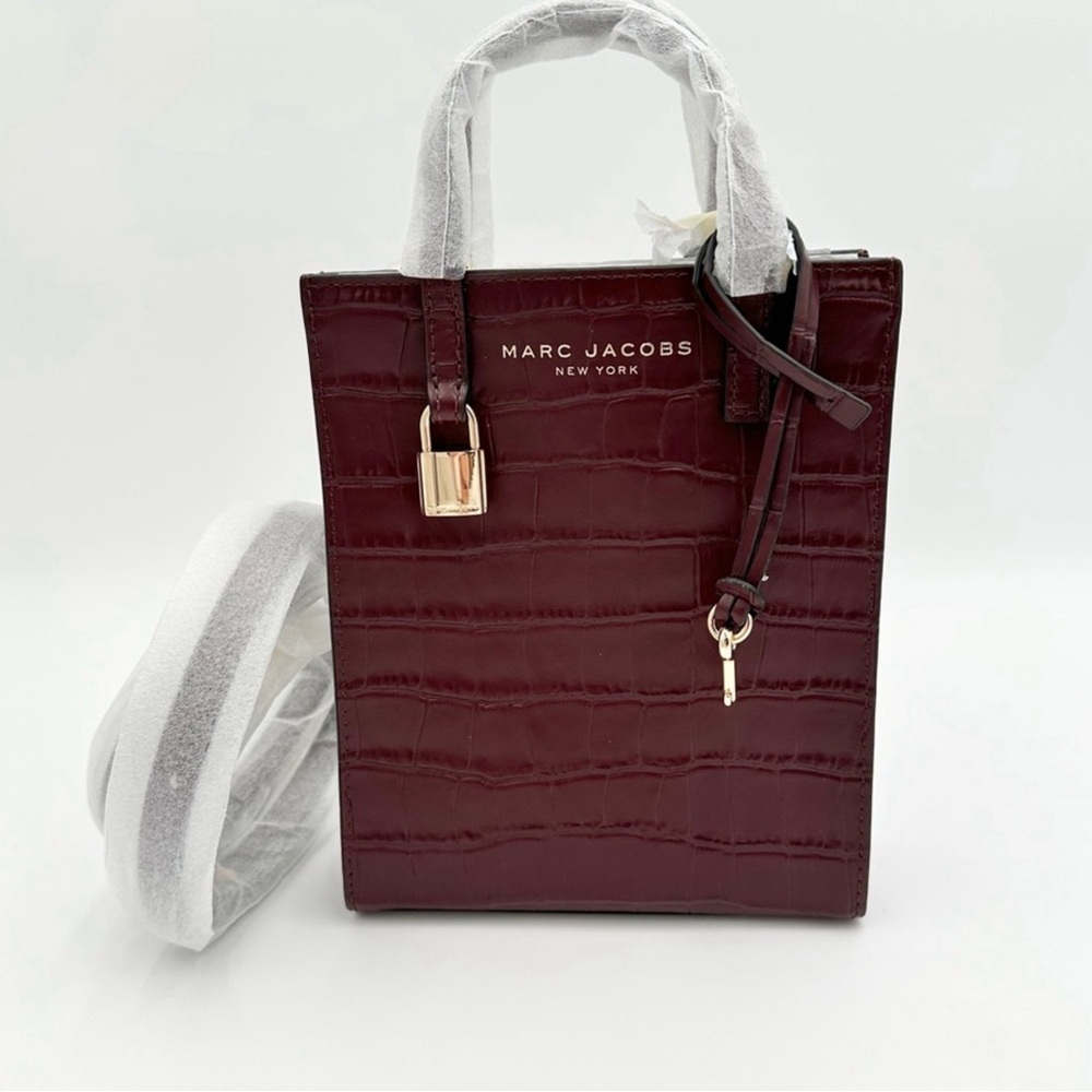 Marc Jacobs Mini Grind Crossbody Croc Embossed